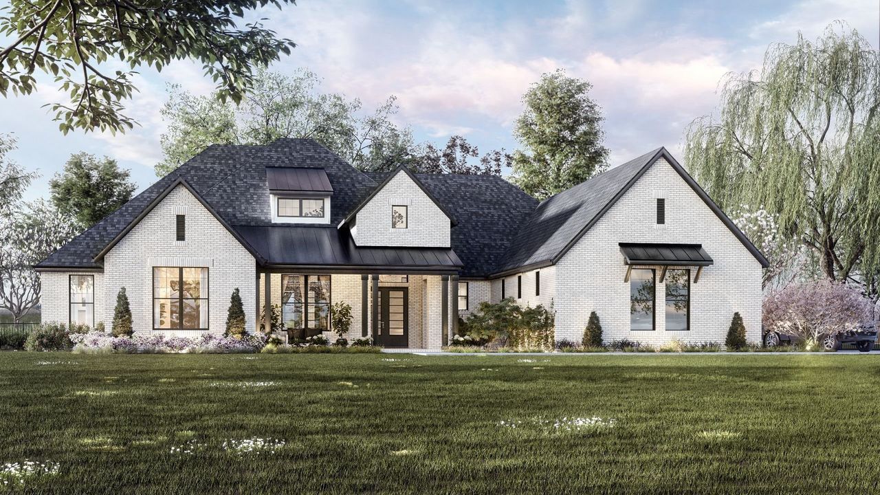 Representative exterior photo of a completed home built from the Davis by Olivia Clarke Homes in The Arbors at Lakewood Village, Providence Village, TX (Image 2).