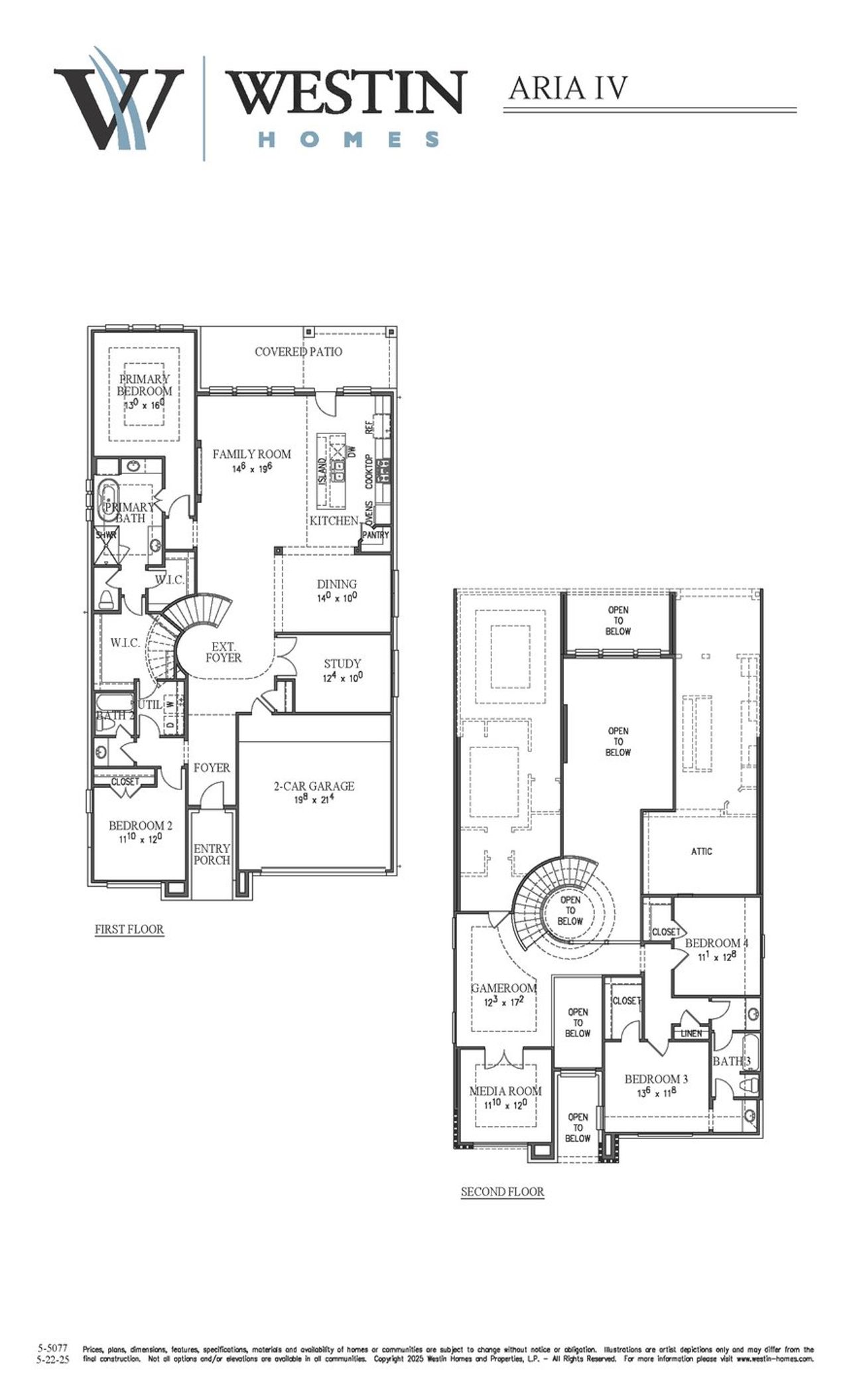 2D floor plan layout for the The Aria IV by Westin Homes in Sunterra (Katy ISD), Katy, TX (Image 2). 2D floor plan layout for the The Aria IV by Westin Homes in Sunterra (Katy ISD), Katy, TX (Image 2).