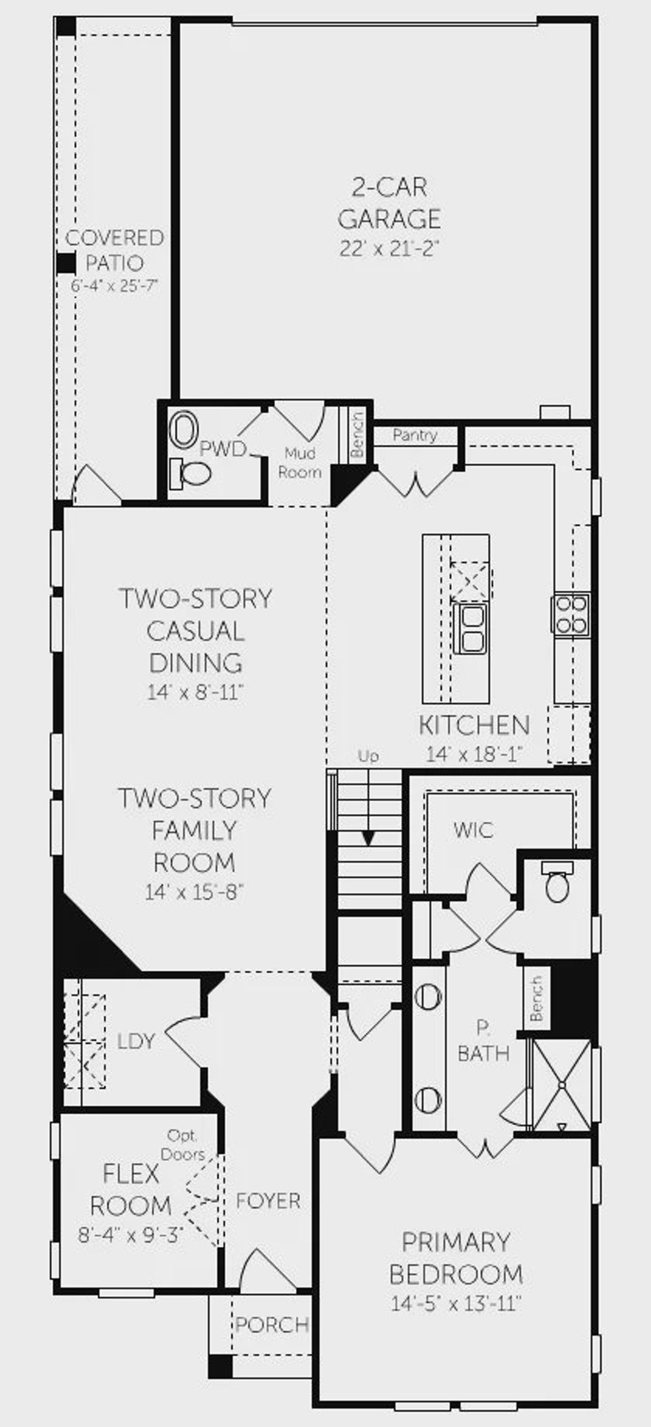 2D floor plan layout of this home in Ramble, Celina, TX (Image 2).