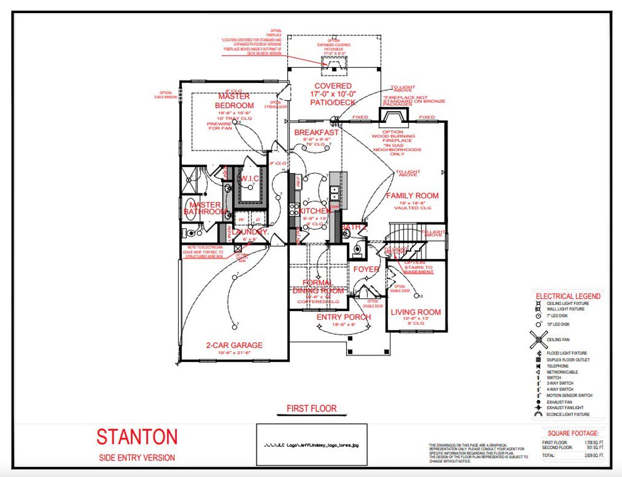 2D floor plan layout for the Stanton A by Jeff Lindsey Communities in Belle Hall, Newnan, GA (Image 2).