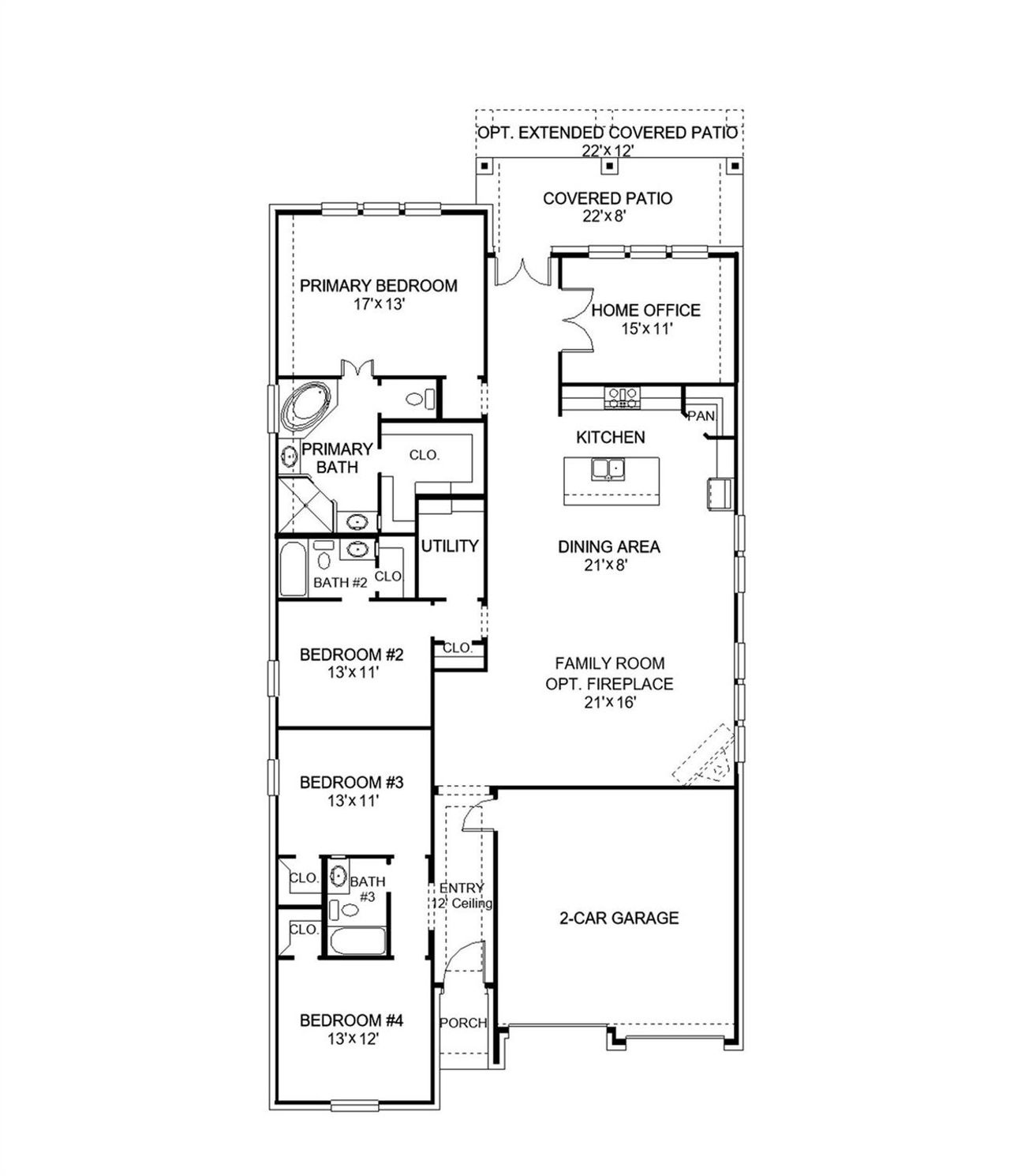 2D floor plan layout of this home in Riceland, Mont Belvieu, TX (Image 2).