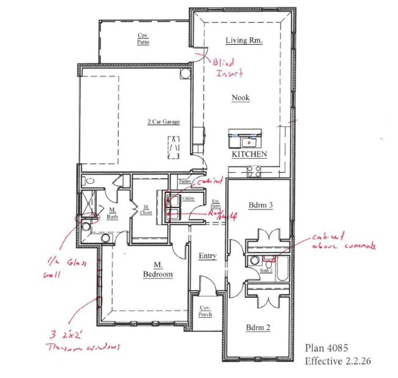 2D floor plan layout of this home in Trail Creek, Cleburne, TX (Image 2).