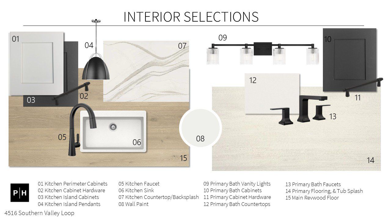 Sample of building materials used in homes in Southern Hills 80', Brooksville (Image 2).