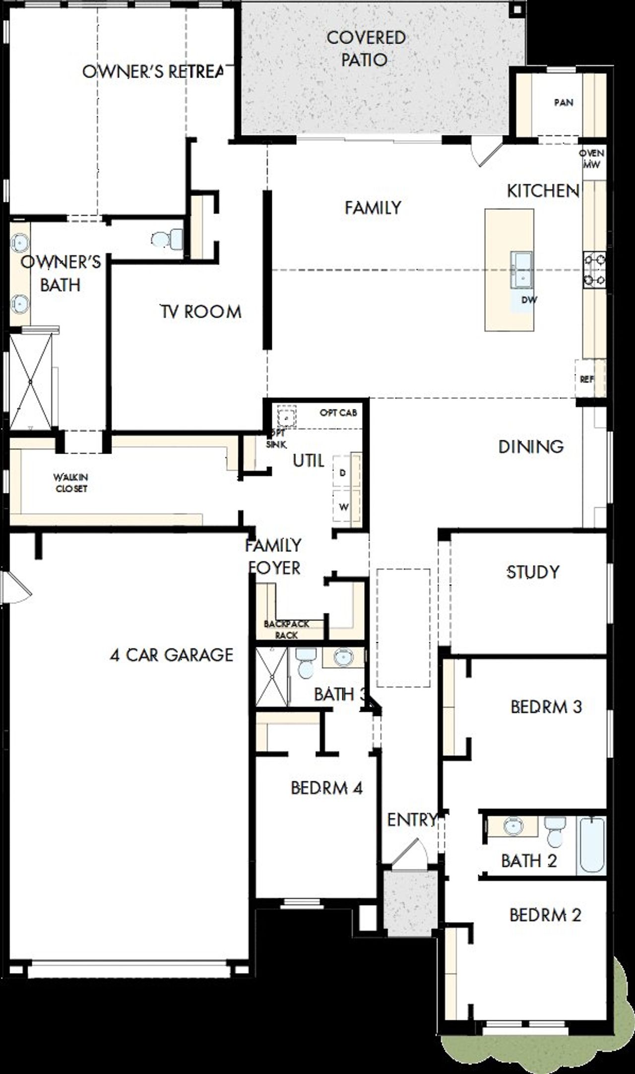 2D floor plan layout of this home in Meridian at Northpointe at Vistancia, Peoria, AZ (Image 2). 2D floor plan layout of this home in Meridian at Northpointe at Vistancia, Peoria, AZ (Image 2).
