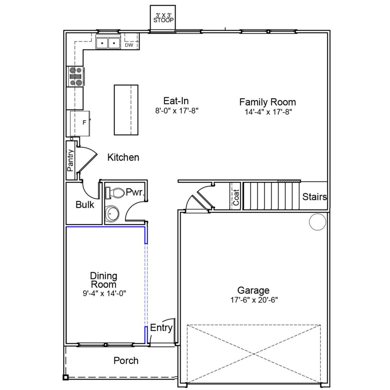 2D floor plan layout of this home in Wingate, Inman, SC (Image 2).