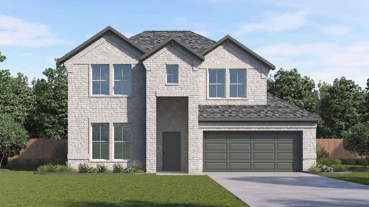 Representative exterior photo of a completed home built from the Quinn by D.R. Horton in Alexander, Pearland, TX (Image 2).