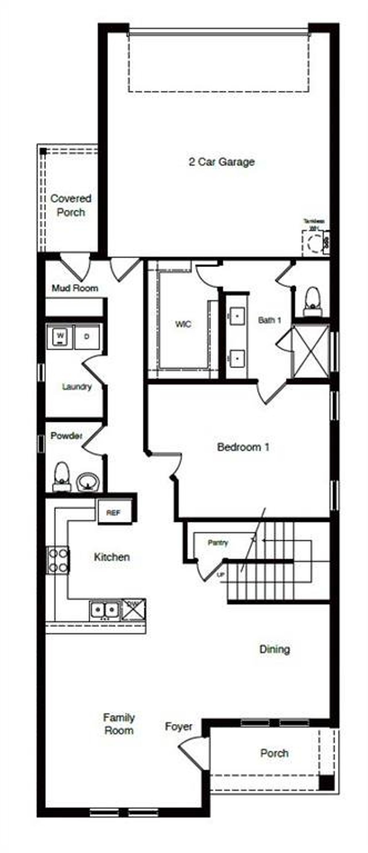 2D floor plan layout of this home in Heritage Village, Haltom City, TX (Image 2).