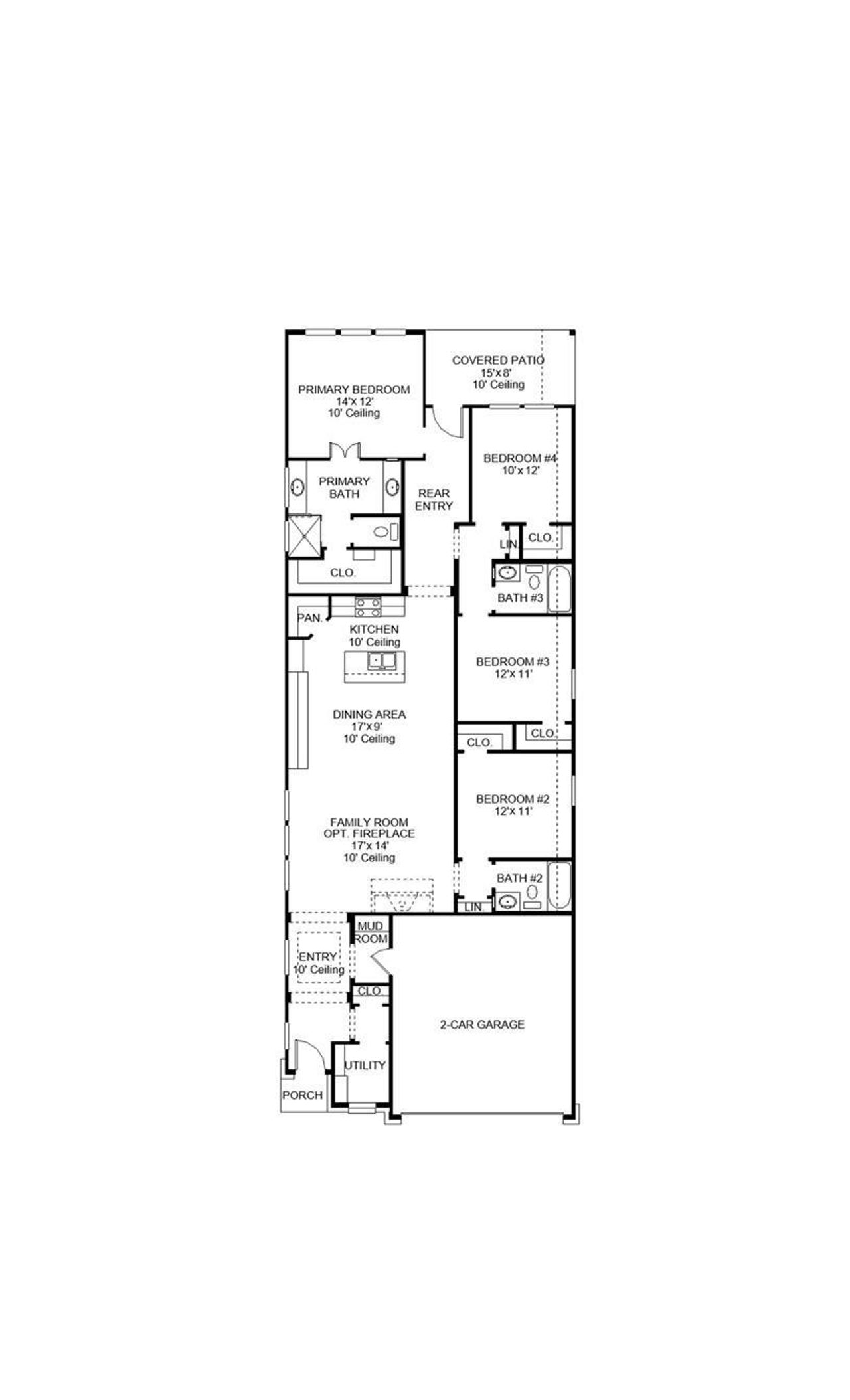 2D floor plan layout of this home in Brookewater, Rosenberg, TX (Image 2).