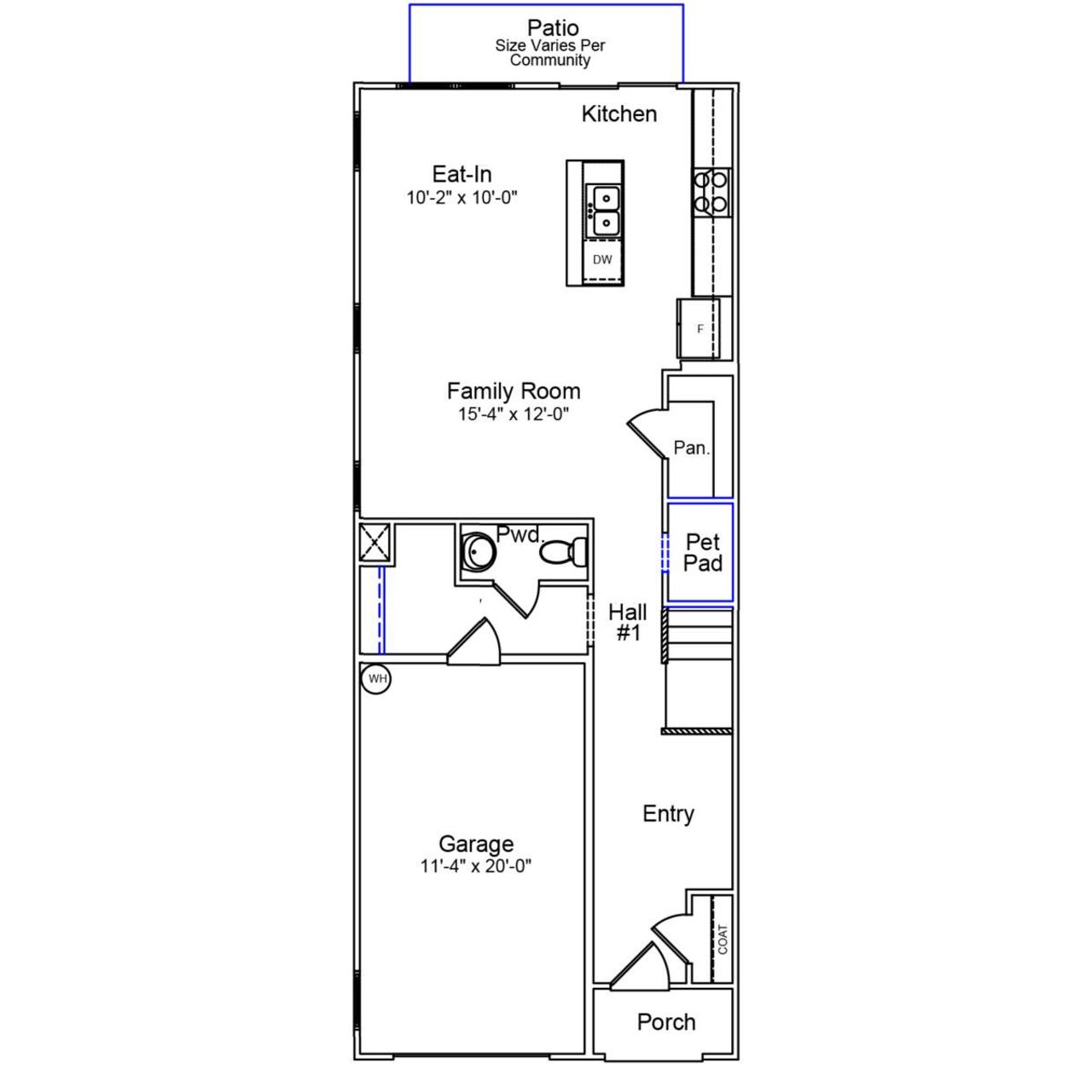 2D floor plan layout of this home in Edwards Station, Taylors, SC (Image 2).