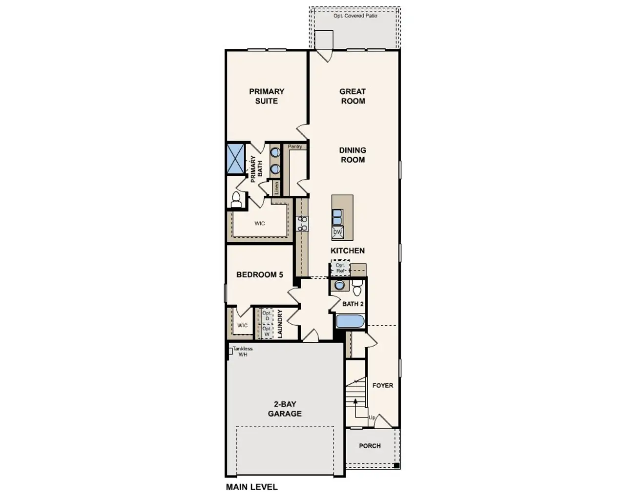 2D floor plan layout for the Bristol by Century Communities in Maple Heights, Porter, TX (Image 2).
