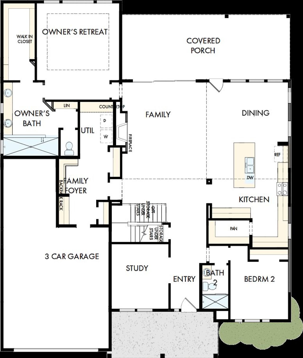 2D floor plan layout of this home in Discover Series – Signature, Charleston, SC (Image 2).