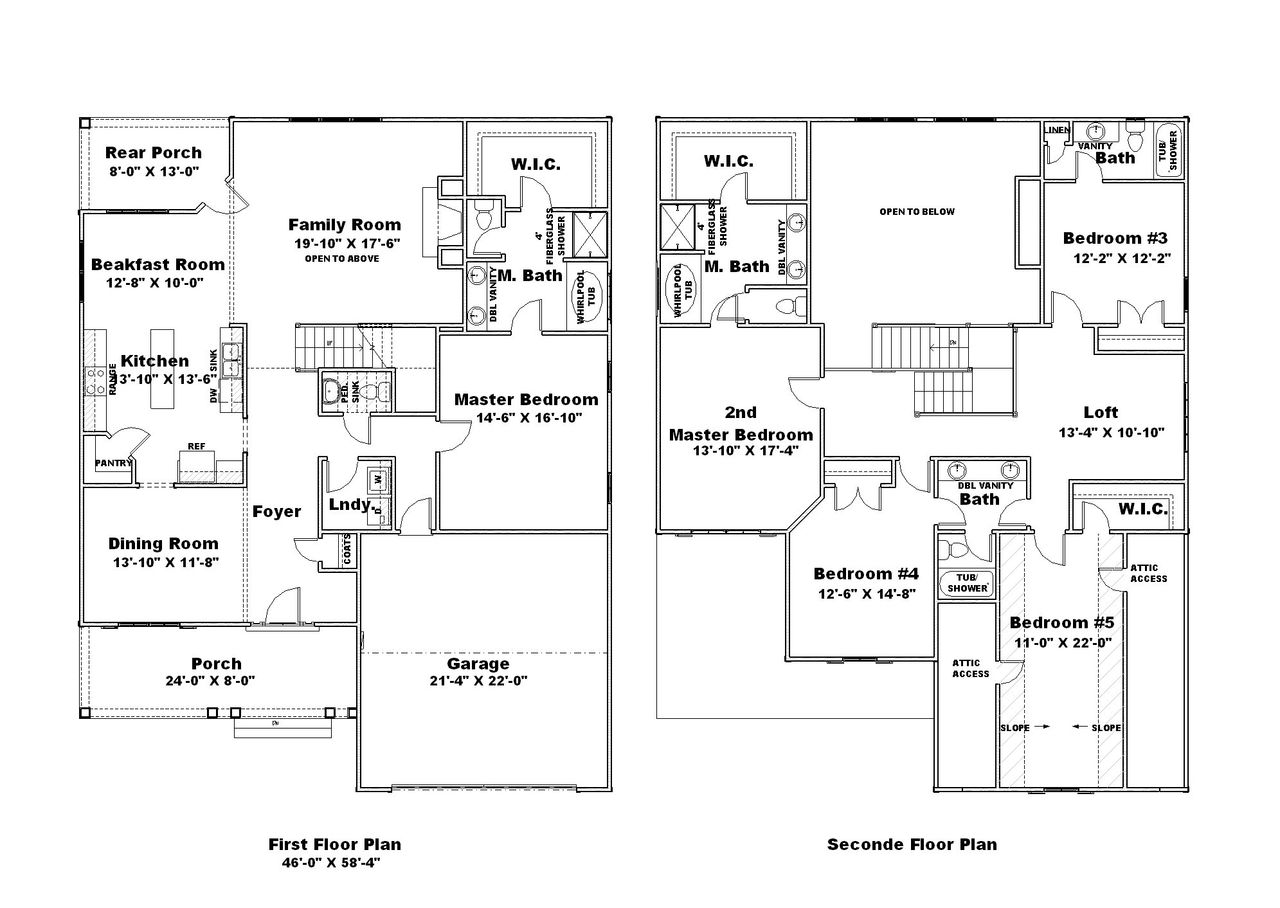 2D floor plan layout for the Bartram by Designer Homes of Georgia in Austin Heights, North Augusta, SC (Image 2).