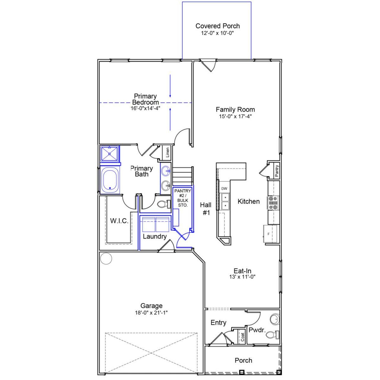 2D floor plan layout of this home in Ellington, Elgin, SC (Image 2).