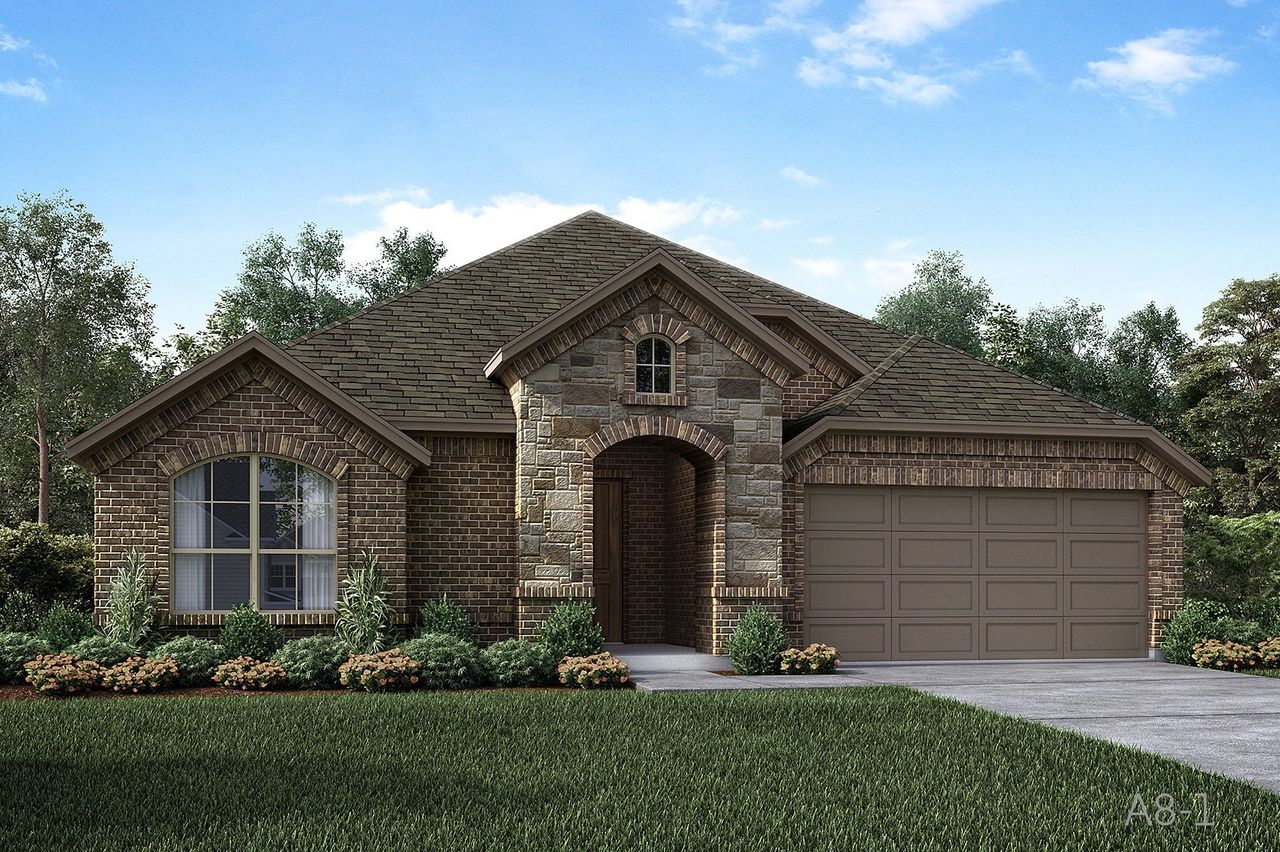 Representative exterior photo of a completed home built from the Lansing by John Houston Homes in Hayes Crossing - Phase 2, Midlothian, TX (Image 2).
