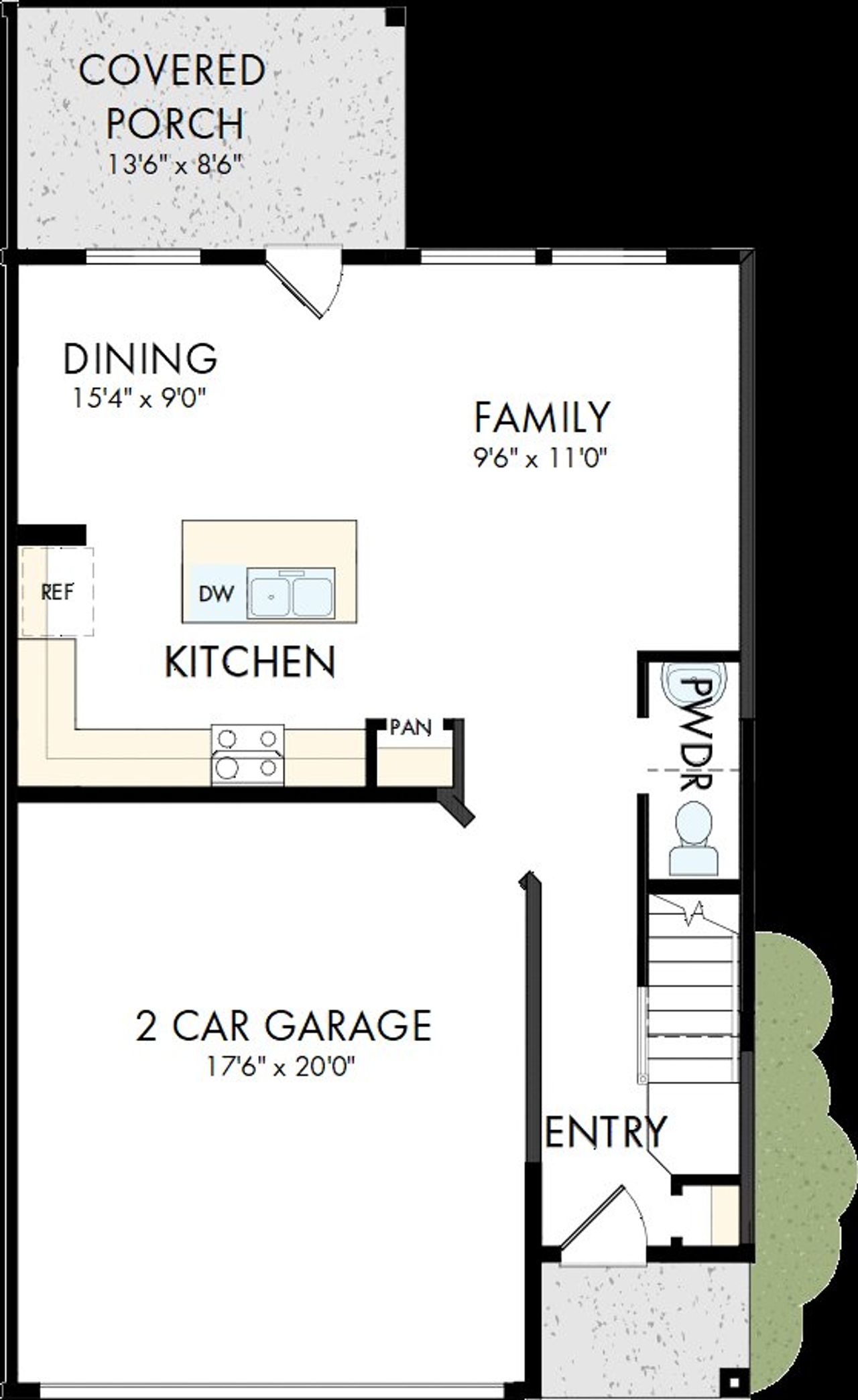 2D floor plan layout of this home in Easton Park - Nelson Village - Jewel Series, Austin, TX (Image 2).
