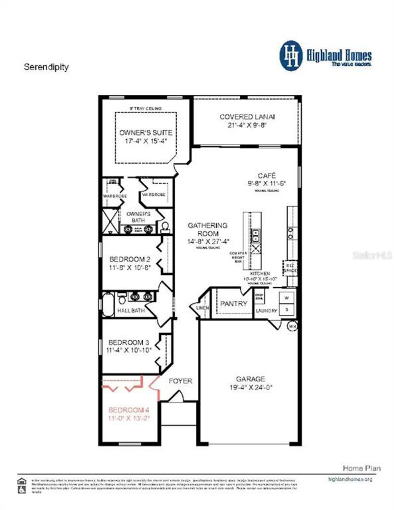 2D floor plan layout of this home in Touchstone, Lakeland, FL (Image 2).