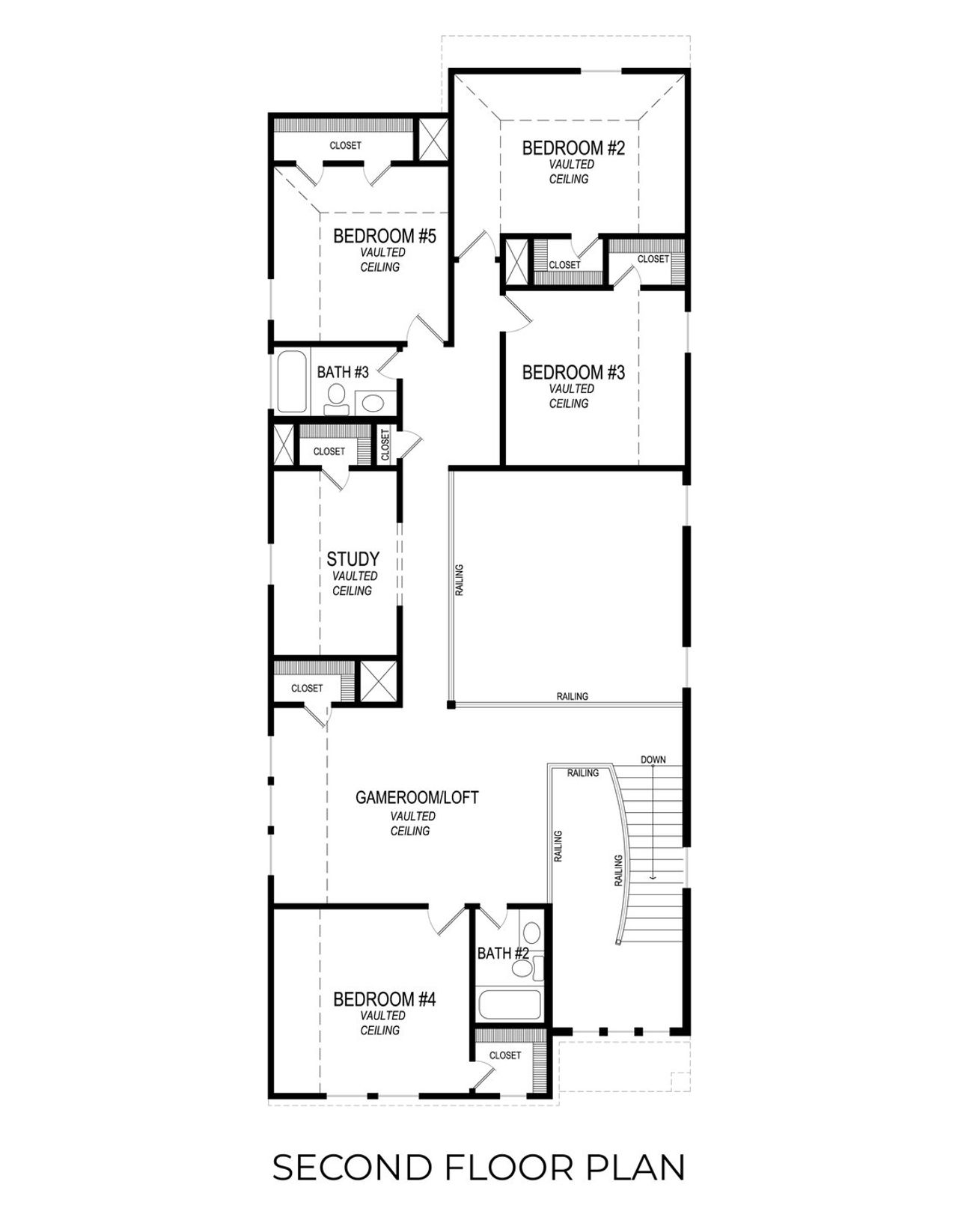 2D floor plan layout of this home in The Villages of Hurricane Creek, Anna, TX (Image 2).