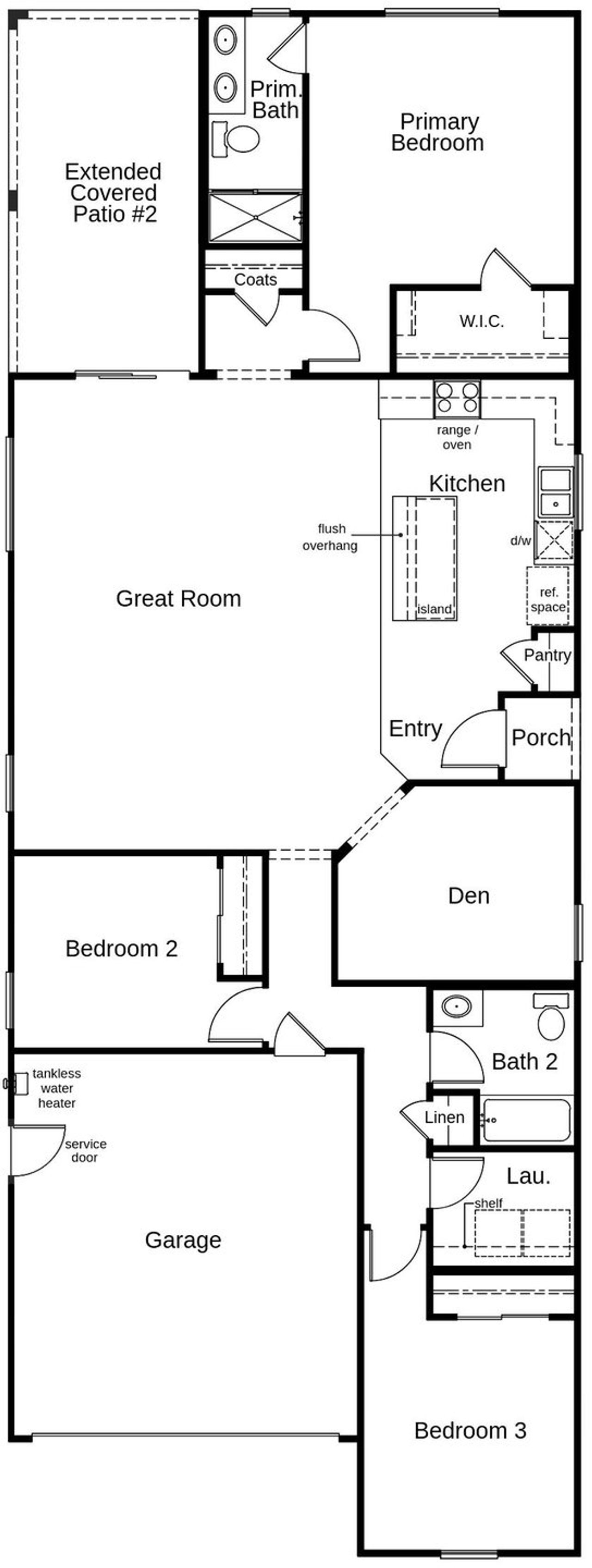 2D floor plan layout of this home in Cielo Reserve, Tucson, AZ (Image 2).