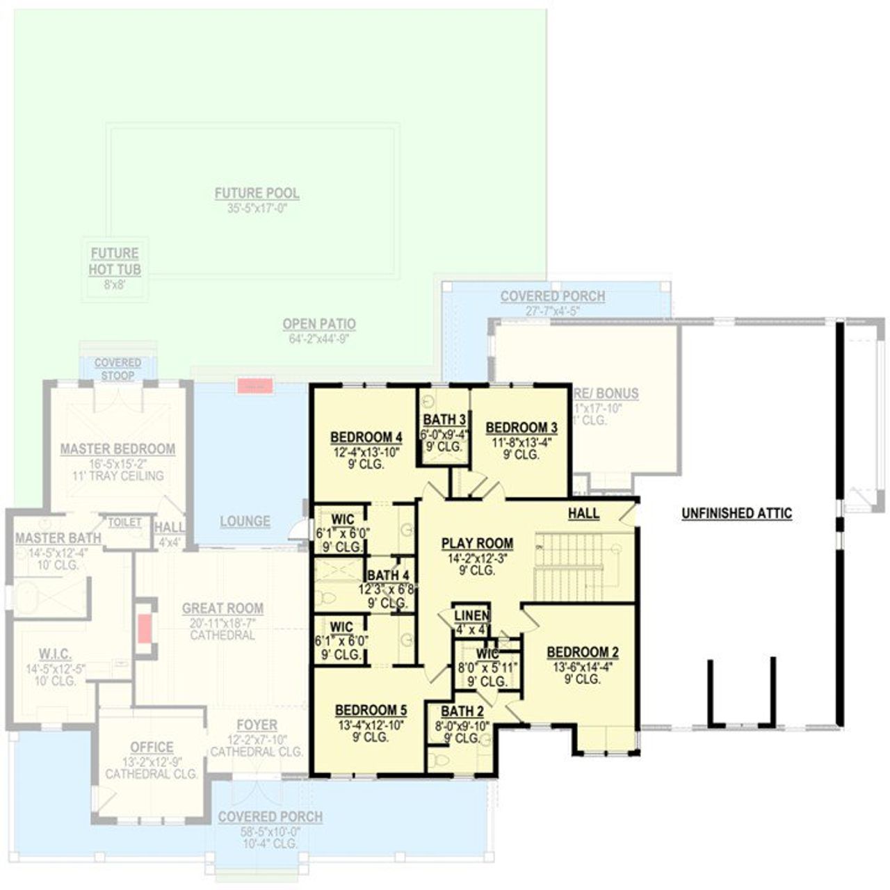 2D floor plan layout for the The Jasmine by Remington Custom Homes in Rancho Ladera, Aledo, TX (Image 2).