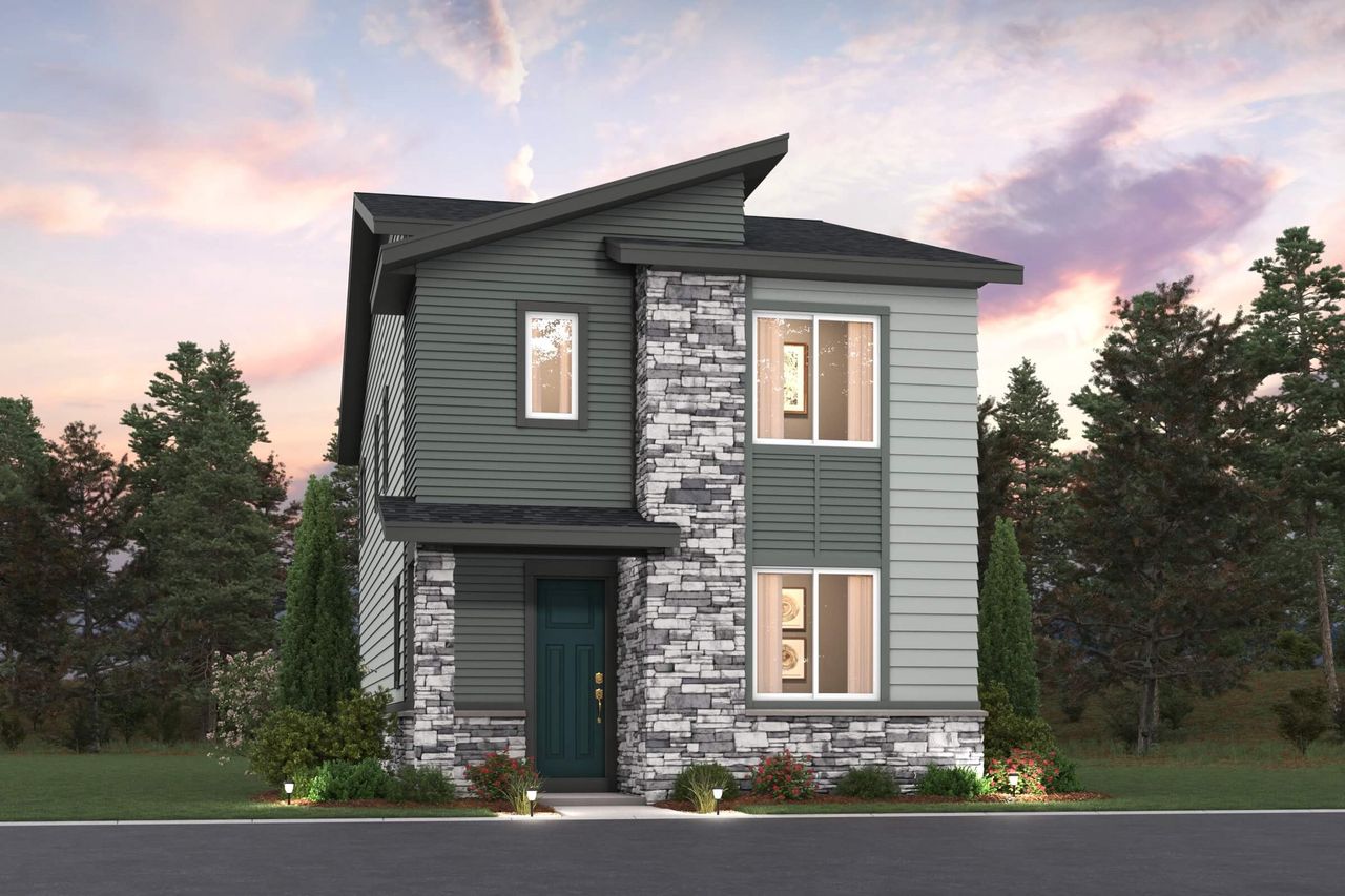 Representative exterior photo of a completed home built from the The Bellmont by Century Communities in The Boulevard I Collection at Windler, Aurora, CO (Image 2).