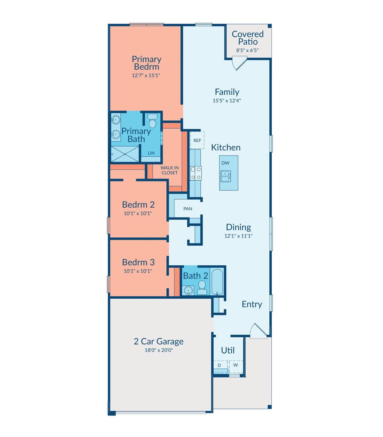 2D floor plan layout of this home in Creekhaven, Arcola, TX (Image 2).