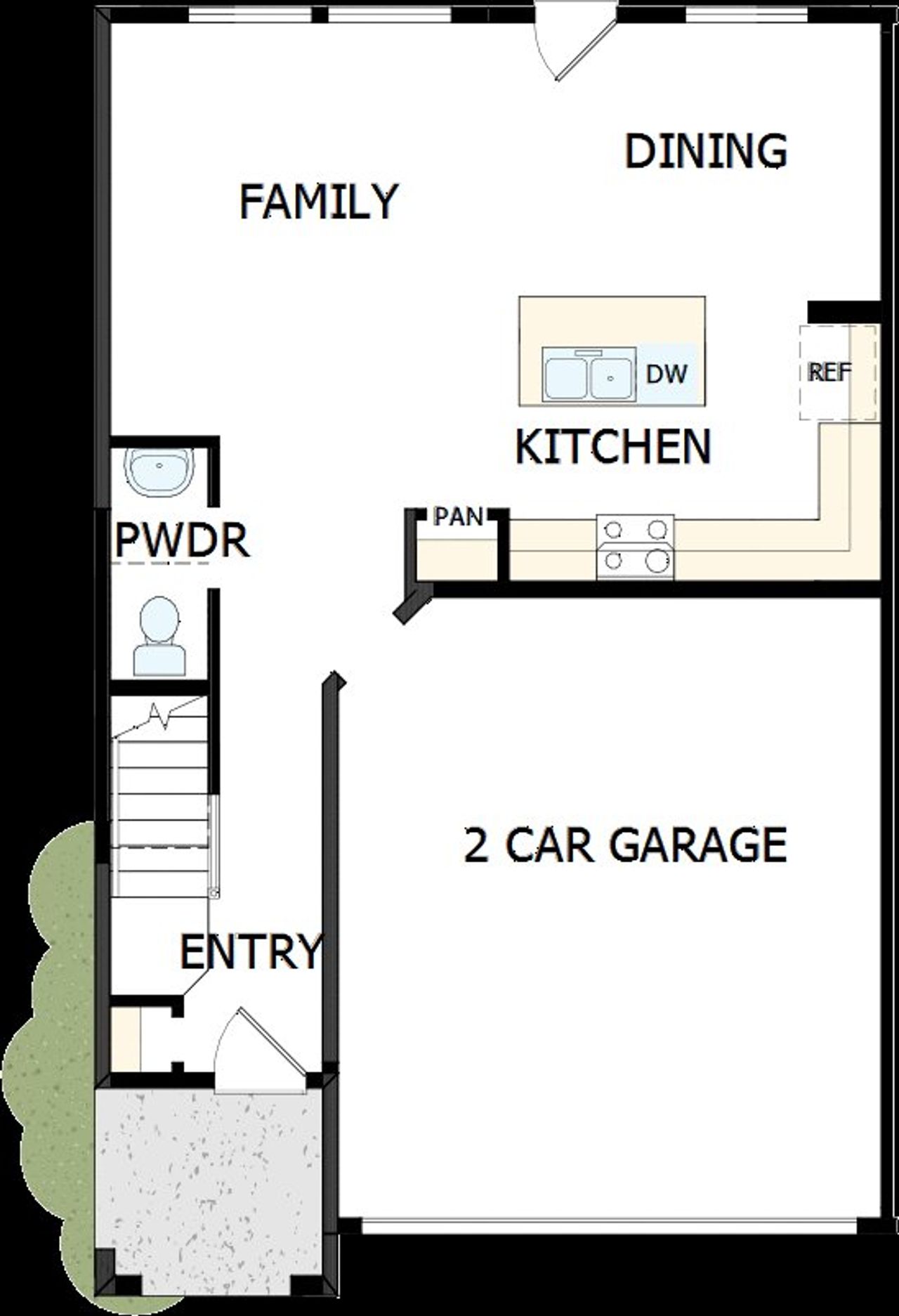 2D floor plan layout of this home in Easton Park - Nelson Village - Jewel Series, Austin, TX (Image 2).
