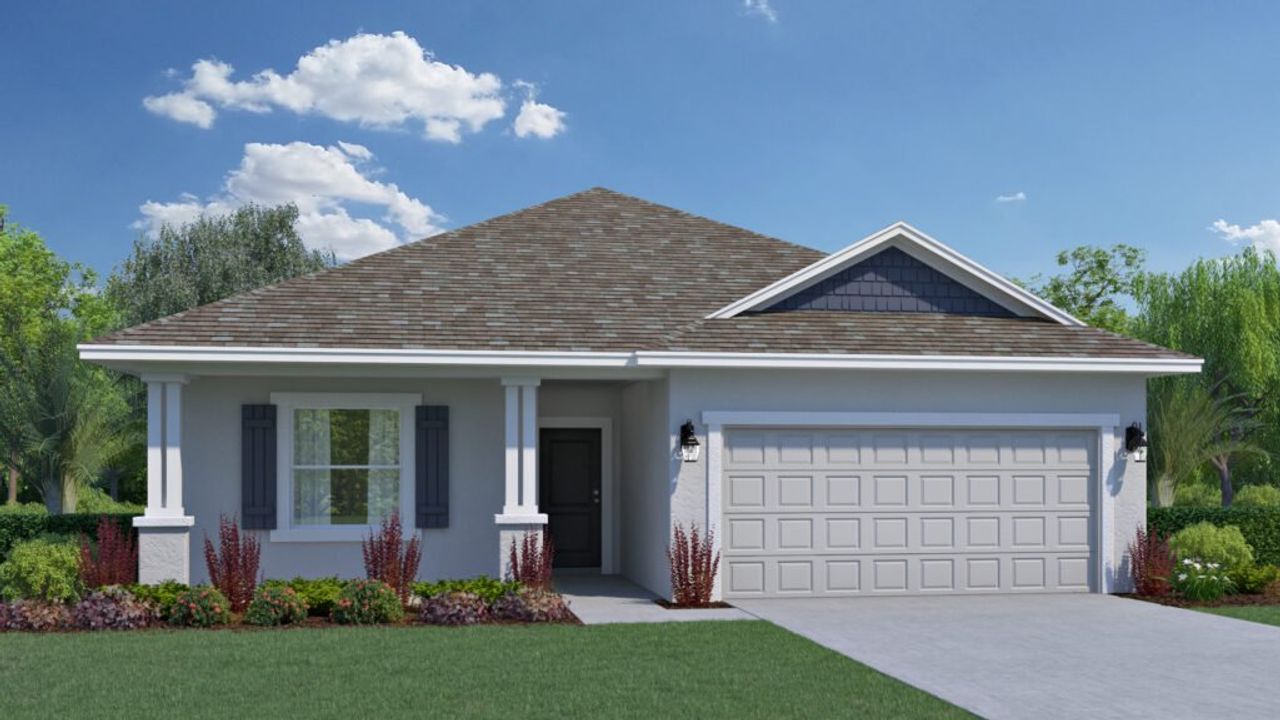 Representative exterior photo of a completed home built from the Heritage by Holiday Builders in Port Saint Lucie, Port St. Lucie, FL (Image 2). Representative exterior photo of a completed home built from the Heritage by Holiday Builders in Port Saint Lucie, Port St. Lucie, FL (Image 2).