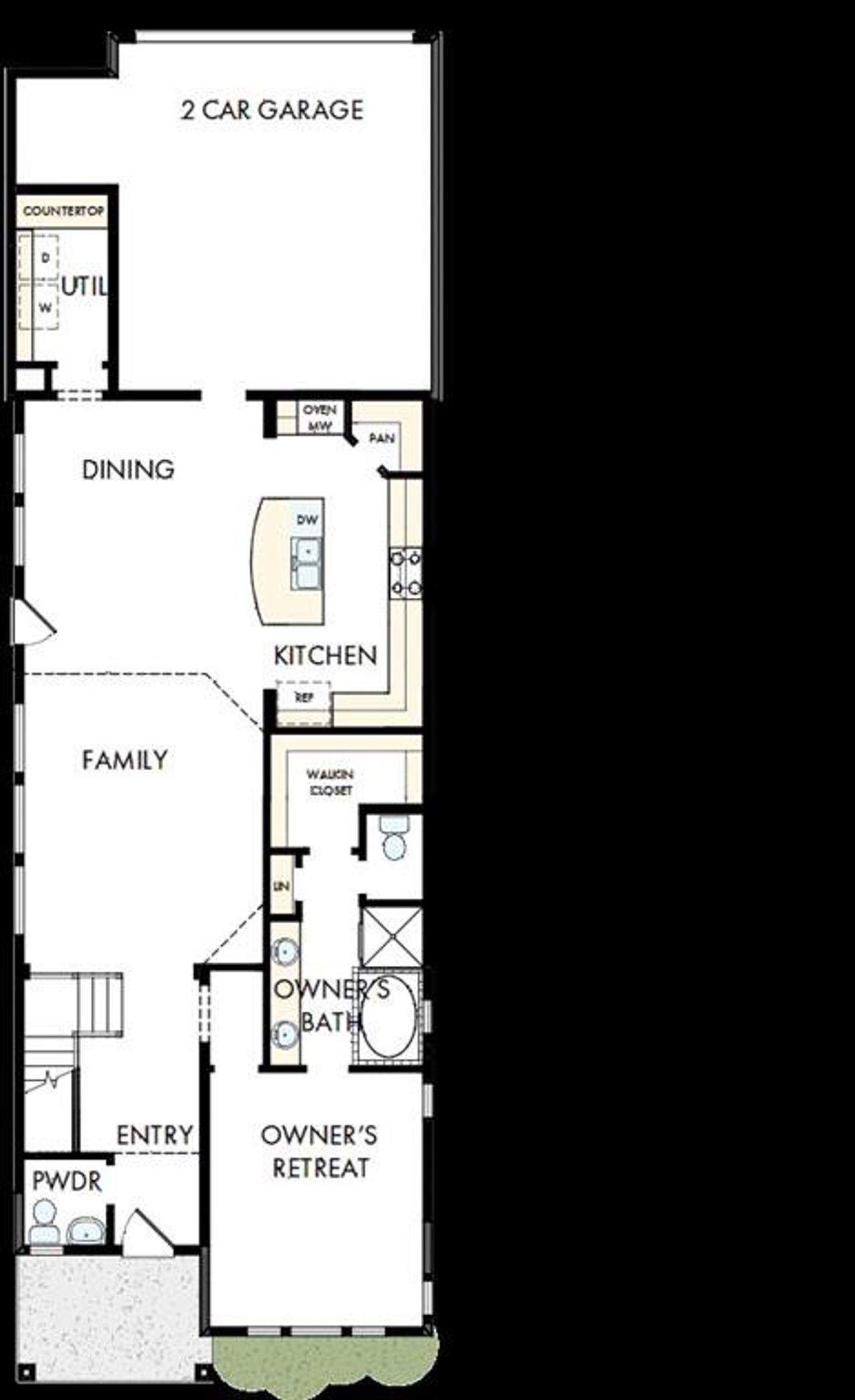 2D floor plan layout of this home in The Retreat at Harvest, Argyle, TX (Image 2).