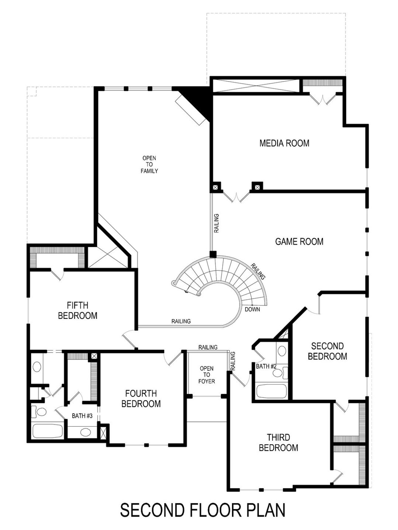 2D floor plan layout of this home in Hidden Lakes Estates, DeSoto, TX (Image 2).