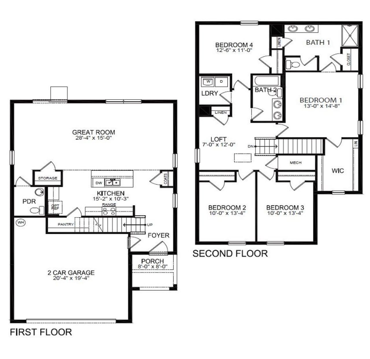 2D floor plan layout of this home in Wynnstone, Davenport, FL (Image 2).