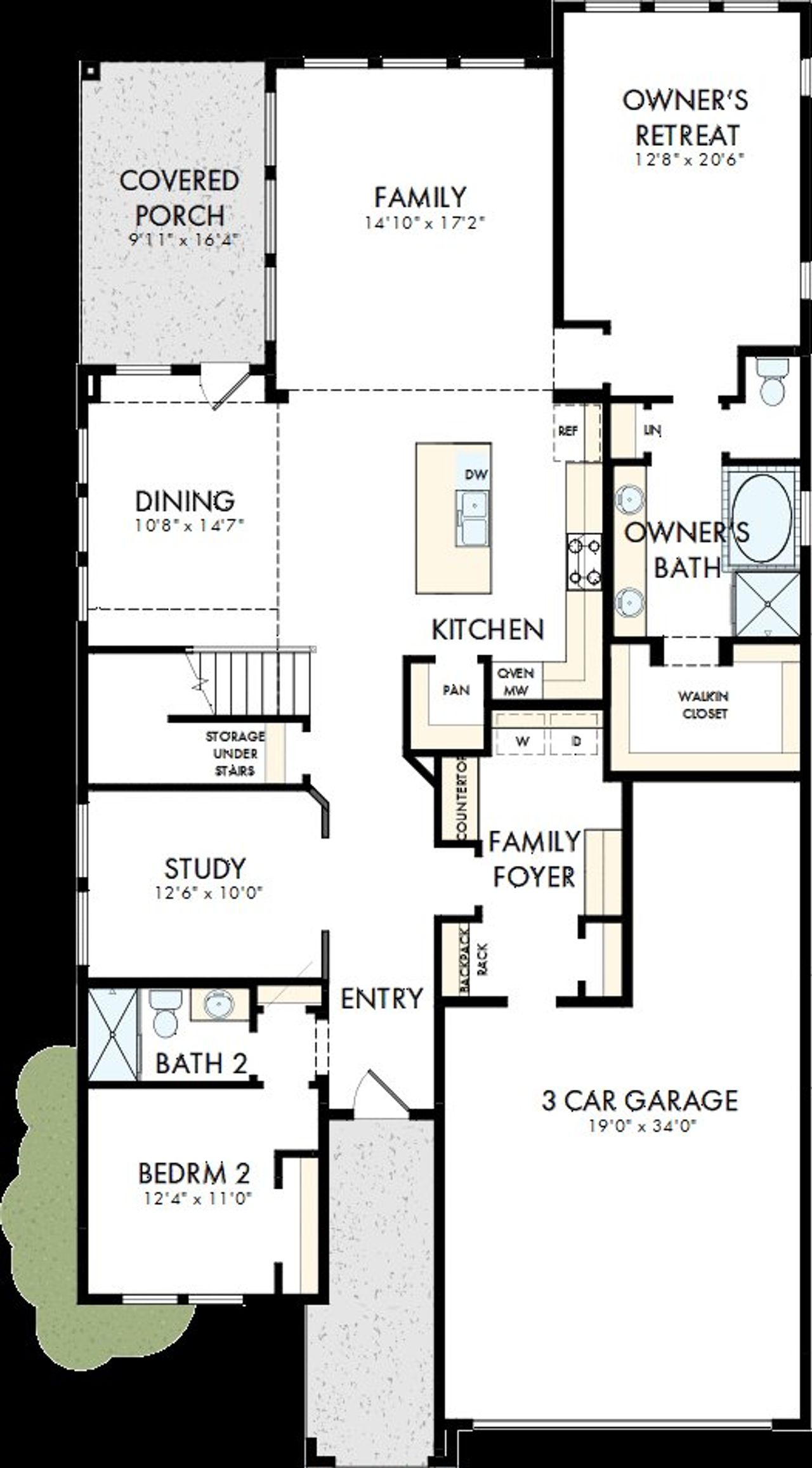 2D floor plan layout of this home in The Parks at Wilson Creek, Celina, TX (Image 2). 2D floor plan layout of this home in The Parks at Wilson Creek, Celina, TX (Image 2).