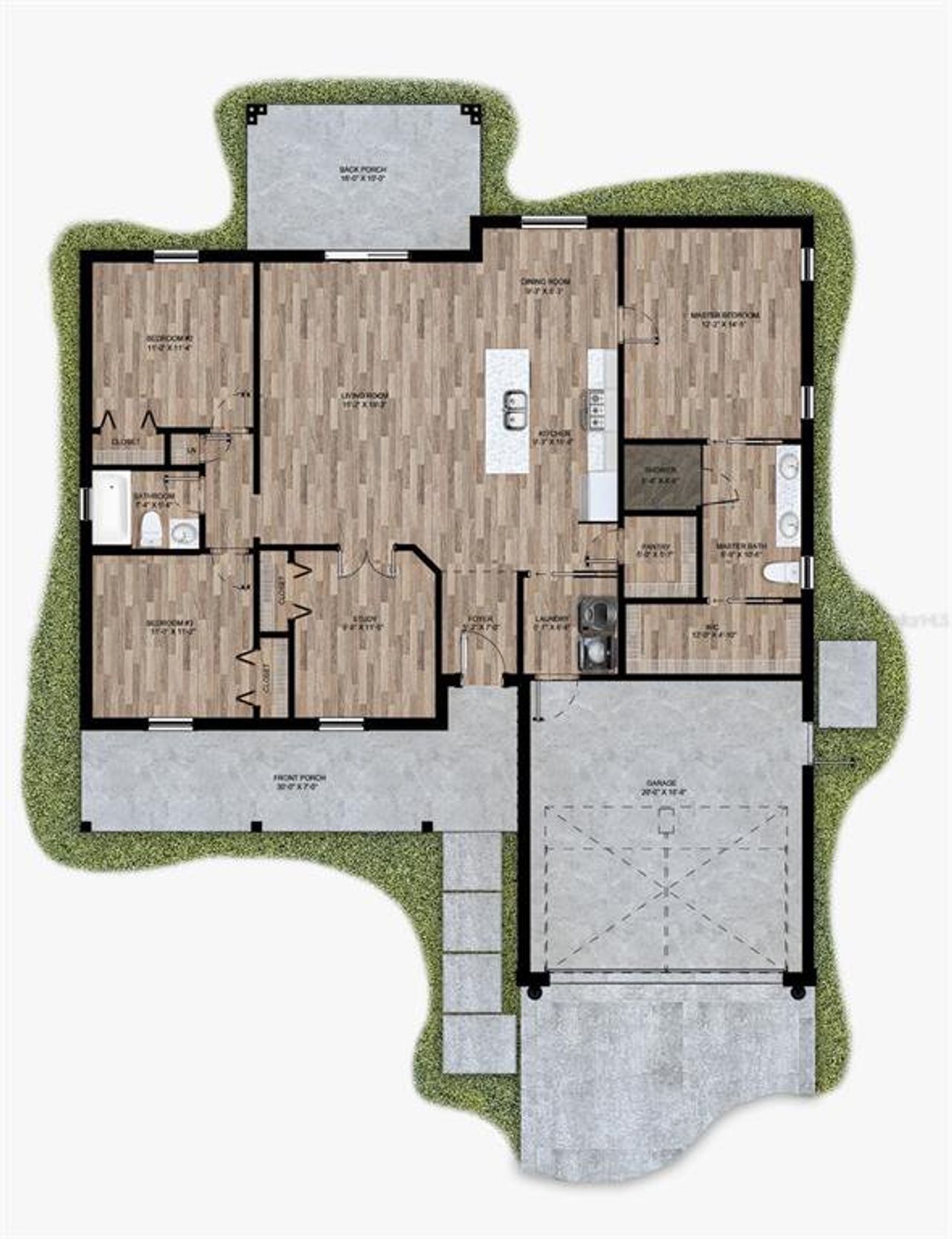 2D floor plan layout of this home in , Wauchula, FL (Image 2).
