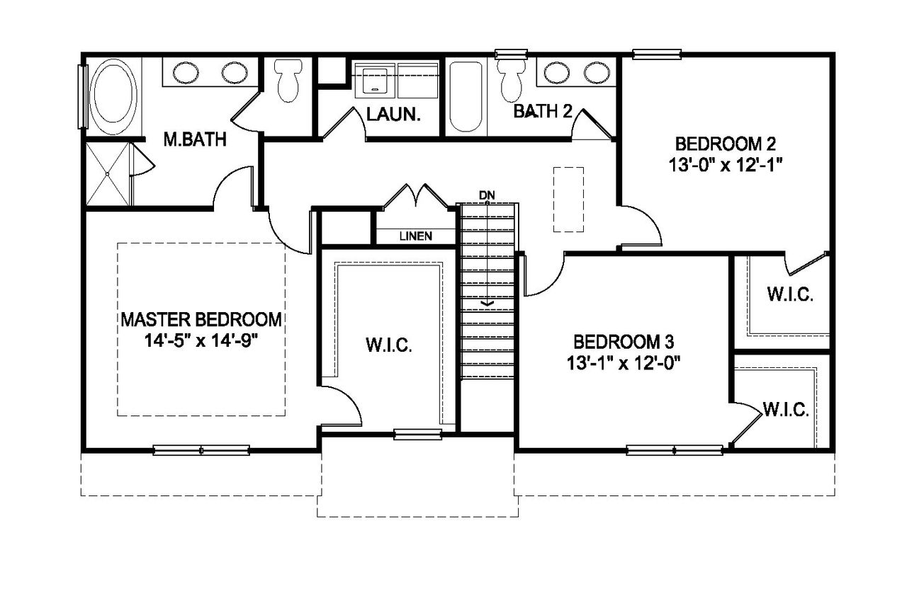 2D floor plan layout of this home in Habersham Meadows, Demorest, GA (Image 2).