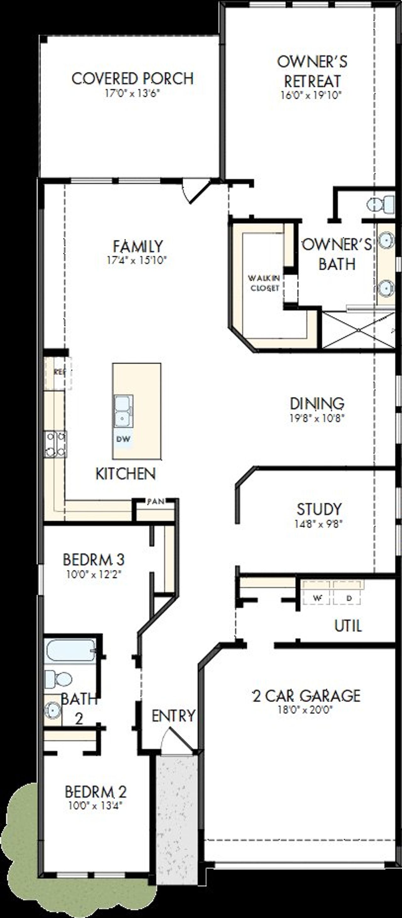 2D floor plan layout of this home in Escondido - Terrace Collection, Magnolia, TX (Image 2). 2D floor plan layout of this home in Escondido - Terrace Collection, Magnolia, TX (Image 2).