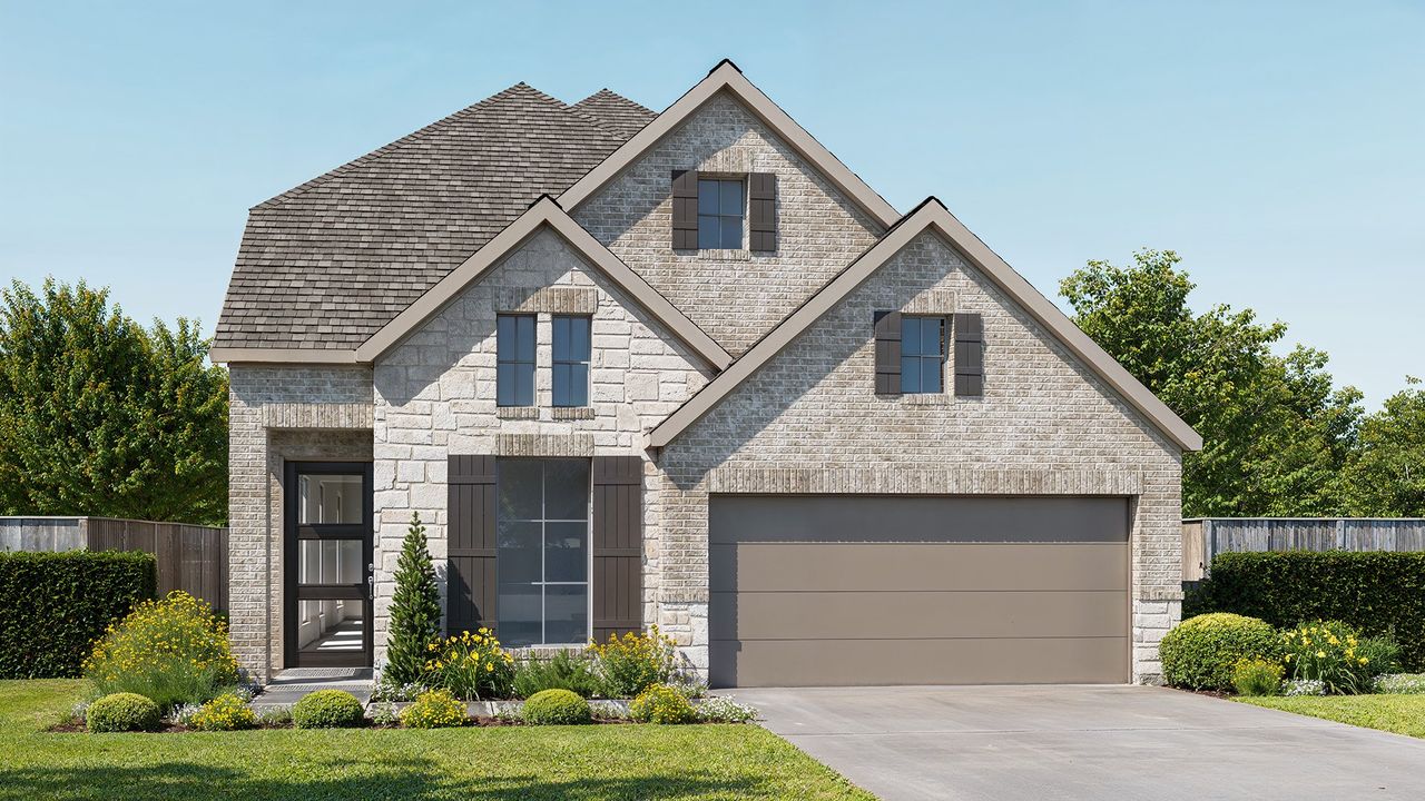 Representative exterior photo of a completed home built from the 2662P by Perry Homes in Audubon, Pinehurst, TX (Image 2).