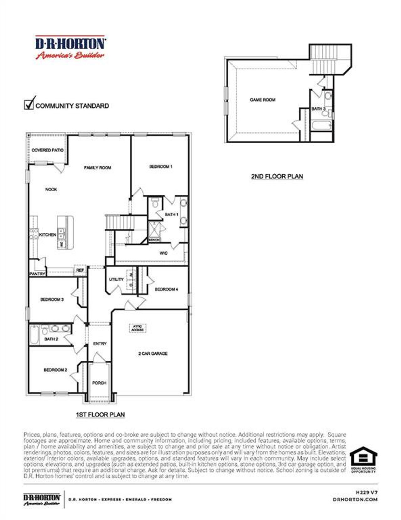 2D floor plan layout of this home in Williamsburg, Fate, TX (Image 2). 2D floor plan layout of this home in Williamsburg, Fate, TX (Image 2).