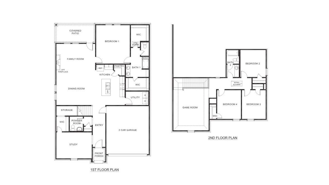 2D floor plan layout of this home in Augusta Square, Fort Worth, TX (Image 2). 2D floor plan layout of this home in Augusta Square, Fort Worth, TX (Image 2).