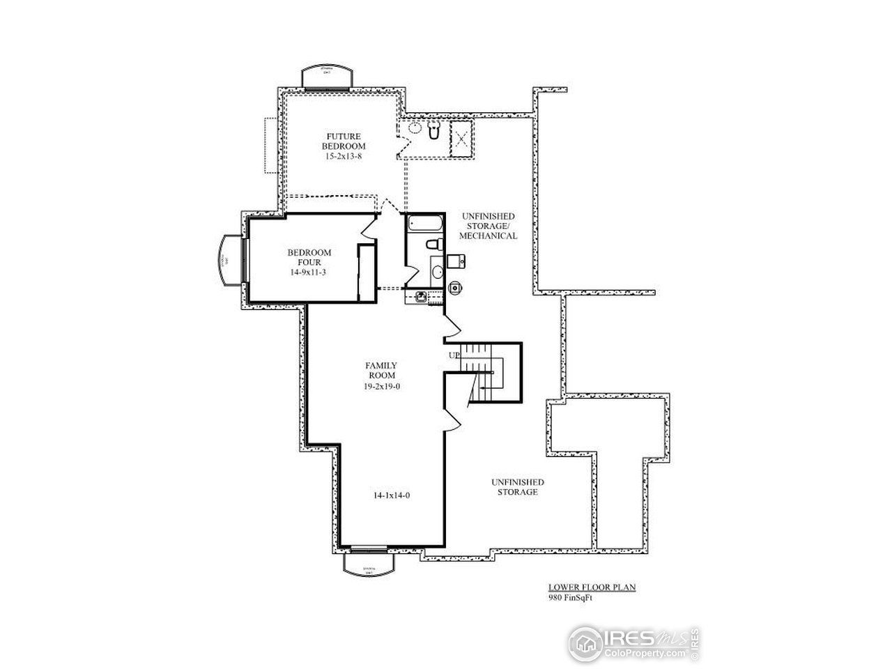 2D floor plan layout of this home in Serratoga Falls, Timnath, CO (Image 2).