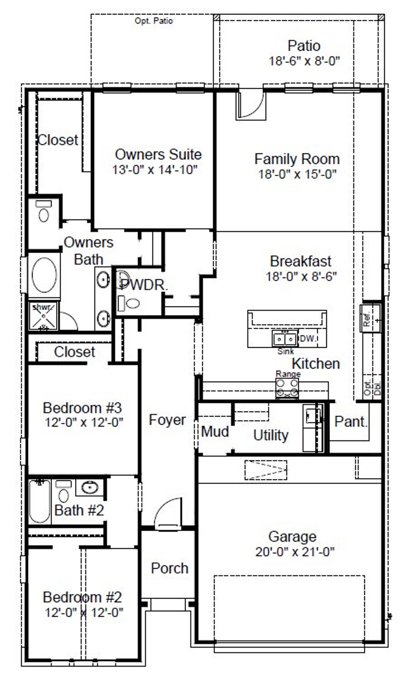 2D floor plan layout of this home in Cordova Crossing, Seguin, TX (Image 2). 2D floor plan layout of this home in Cordova Crossing, Seguin, TX (Image 2).