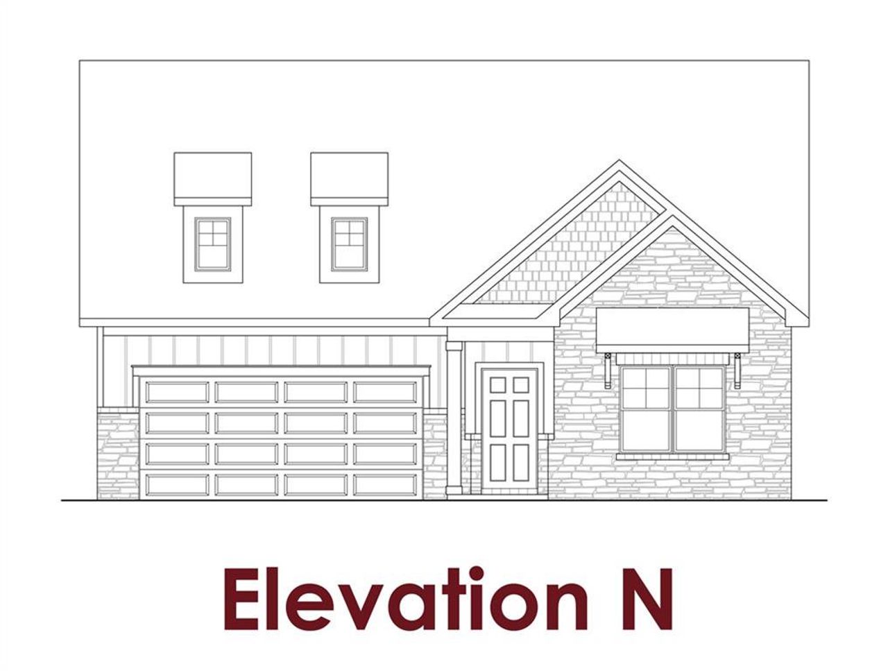 Exterior rendering of this home design in Garland Meadows, Cartersville, GA (Image 2).