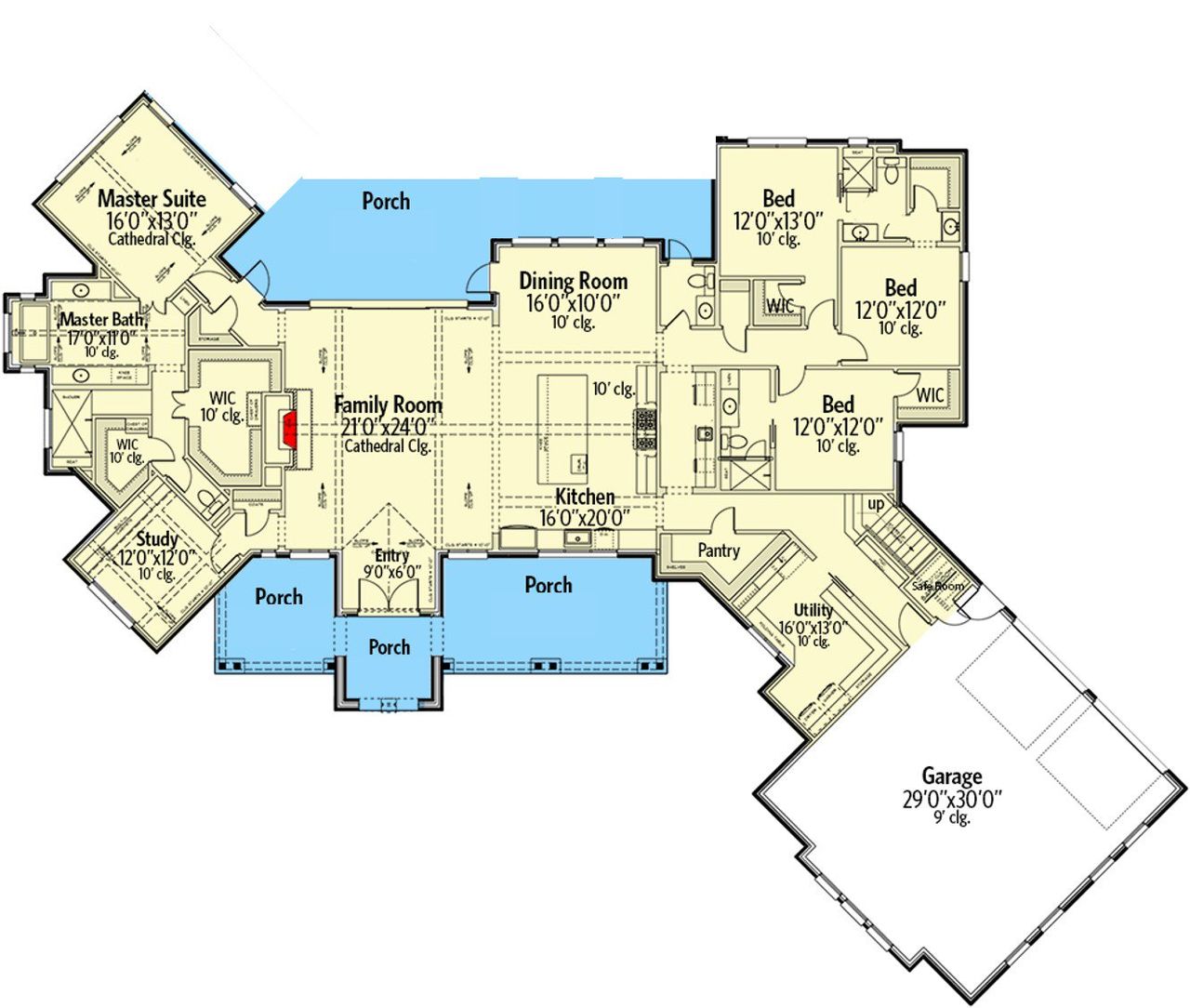 2D floor plan layout for the The Richmond by Remington Custom Homes in Bella Crossing, Benbrook, TX (Image 2).