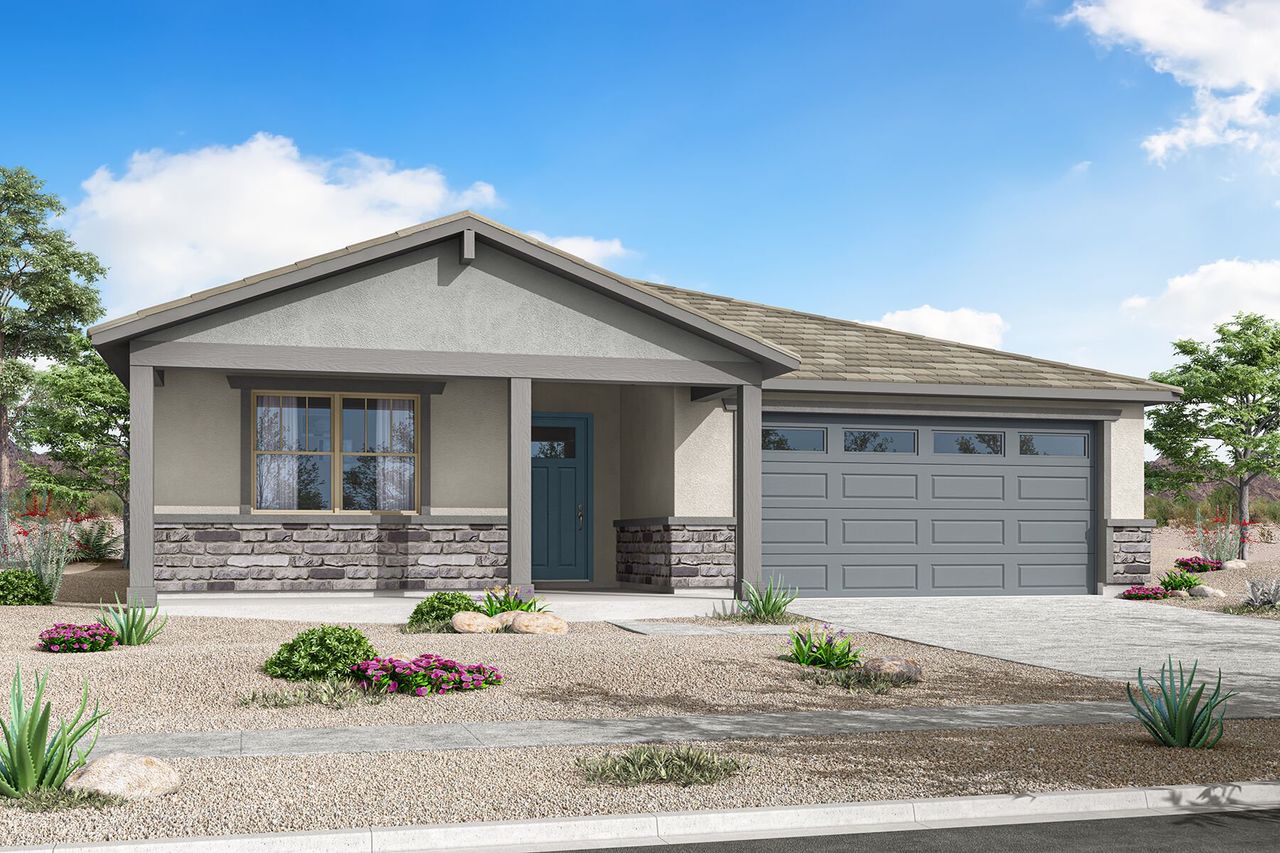 Representative exterior photo of a completed home built from the Azure by Mattamy Homes in Tyler Ranch, Buckeye, AZ (Image 2).