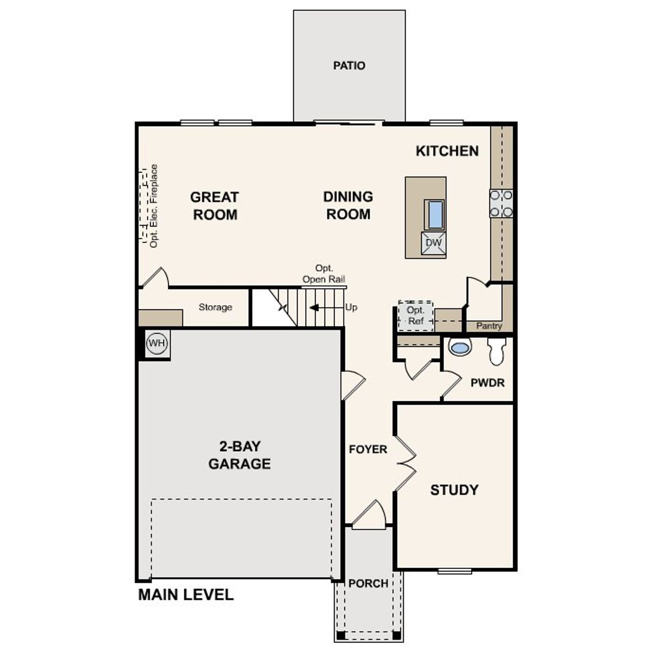 2D floor plan layout for the Nightingale by Century Communities in Martins Glen, Antioch, TN (Image 2). 2D floor plan layout for the Nightingale by Century Communities in Martins Glen, Antioch, TN (Image 2).