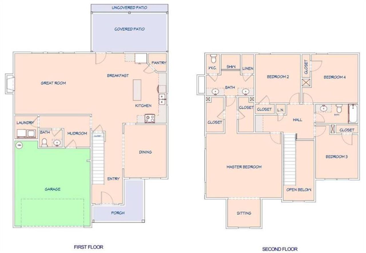 2D floor plan layout of this home in , Lula, GA (Image 2). 2D floor plan layout of this home in , Lula, GA (Image 2).