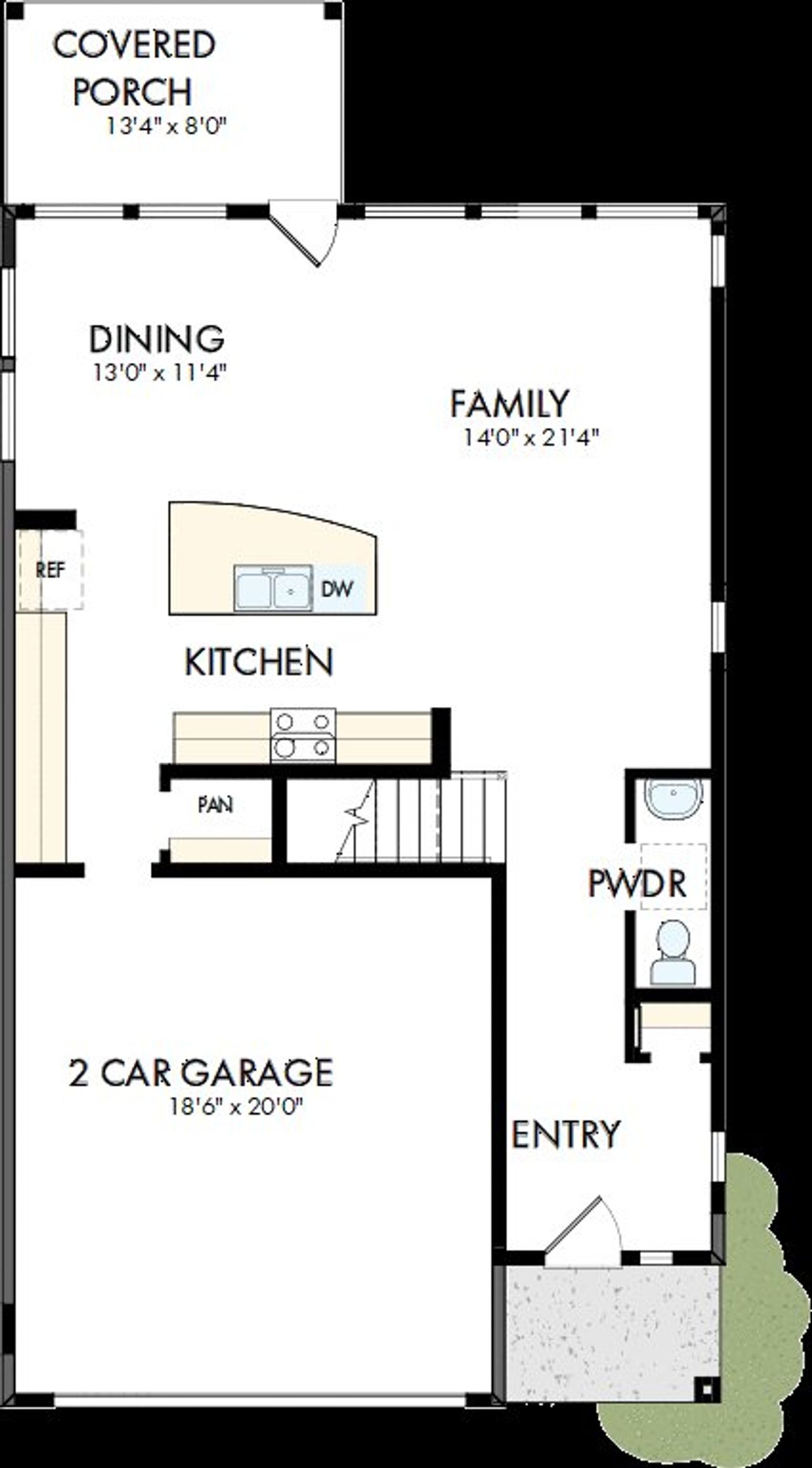 2D floor plan layout of this home in Easton Park – Nelson Village - Haven Series, Austin, TX (Image 2).