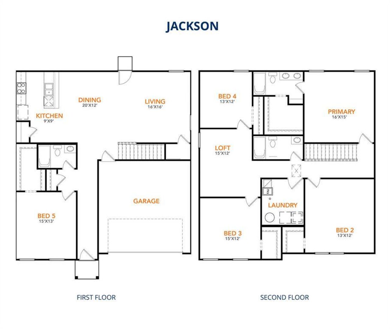 2D floor plan layout of this home in Courtland Place, Cleburne, TX (Image 2).
