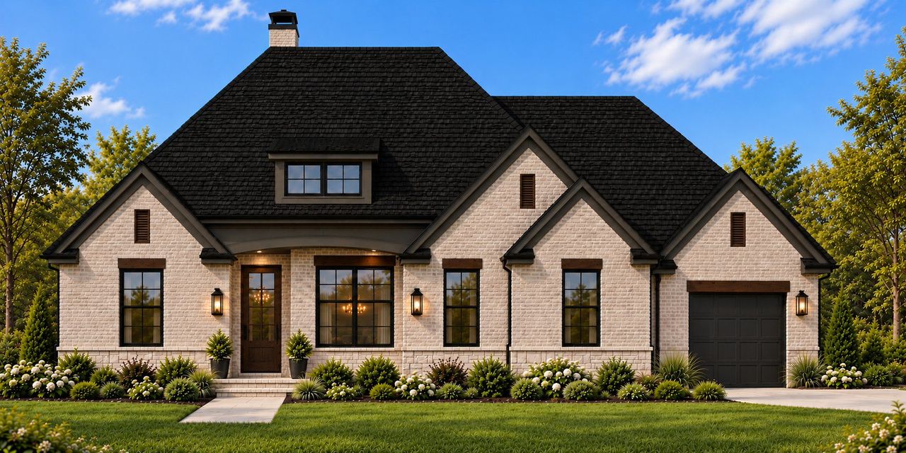Front exterior of a new home in Aledo Heights - Aledo ISD, Aledo, TX, highlighting curb appeal (Image 2).