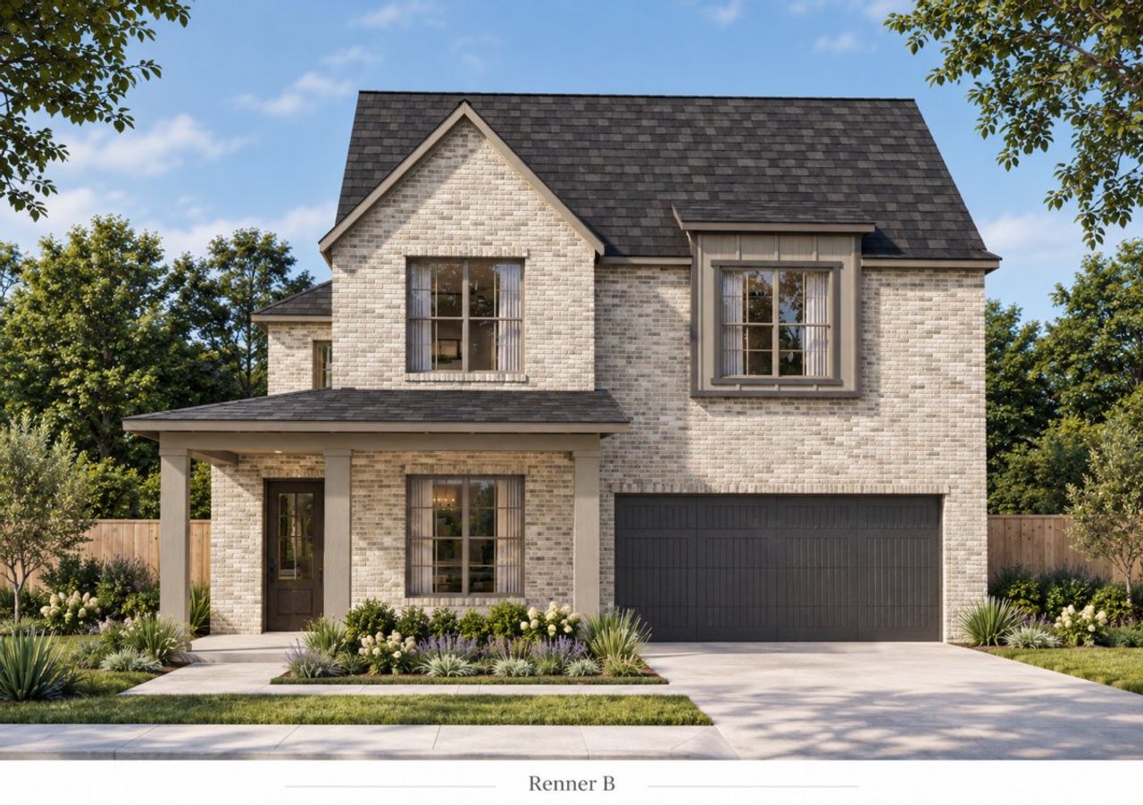 Representative exterior photo of a completed home built from the Renner by Olivia Clarke Homes in Sherley Farms, Anna, TX (Image 2). Representative exterior photo of a completed home built from the Renner by Olivia Clarke Homes in Sherley Farms, Anna, TX (Image 2).