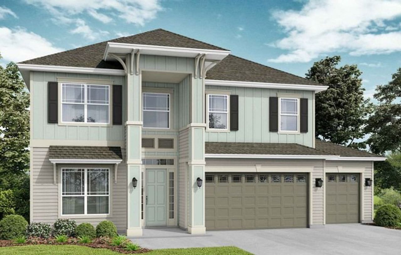 Representative exterior photo of a completed home built from the Magnolia by SEDA New Homes in Sandy Bluff, Yulee, FL (Image 2).
