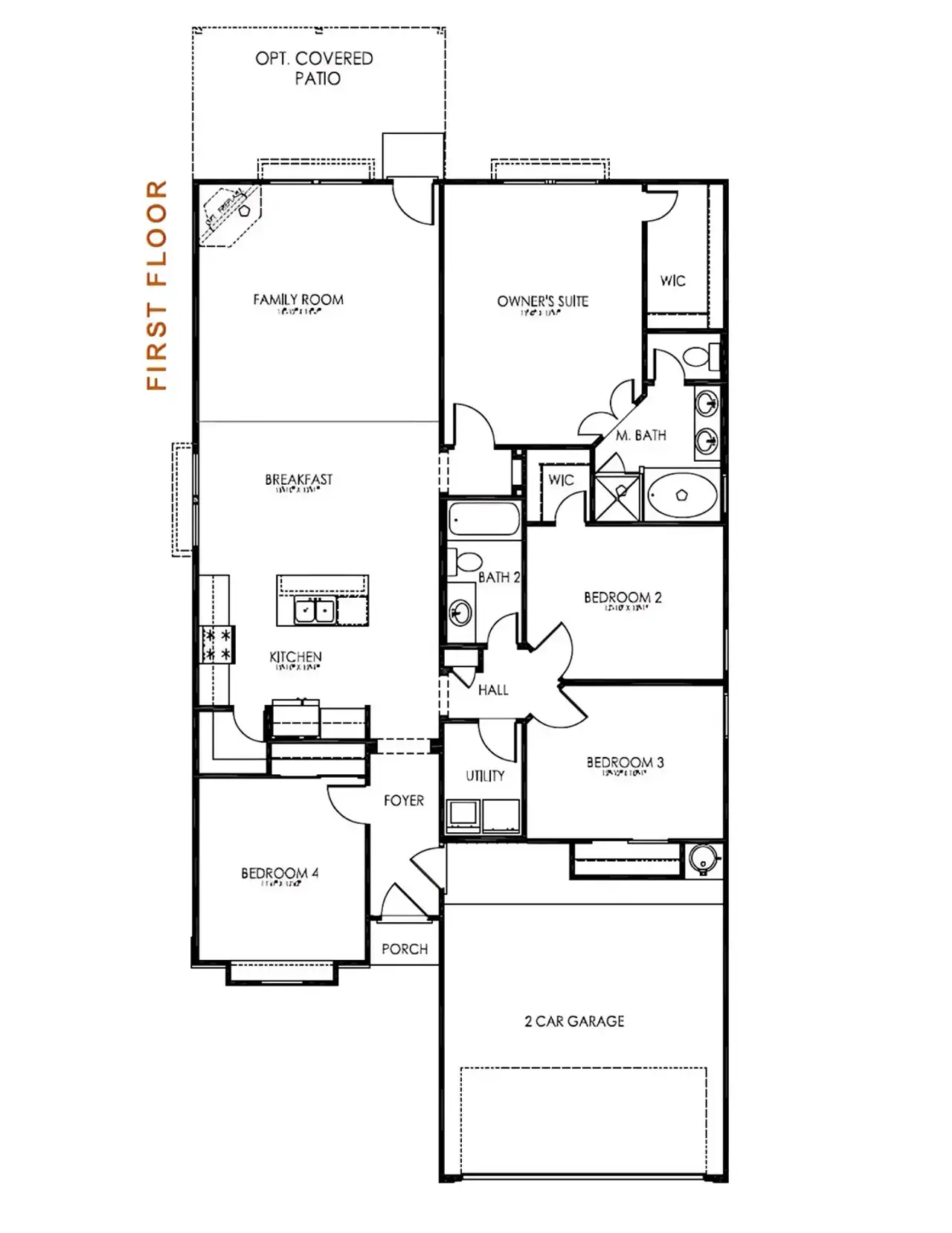 2D floor plan layout of this home in Crossland, Clint, TX (Image 2).